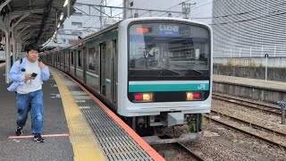 E501系0番台K704編成 水戸駅3番線にてエンド切り替えを行うシーン