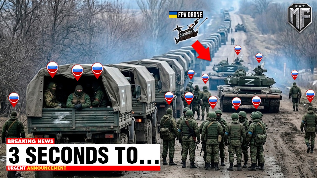 Ukrainian Drones Spot Large Russian Convoy on Zaporizhzhia Front - Then THIS Happened...