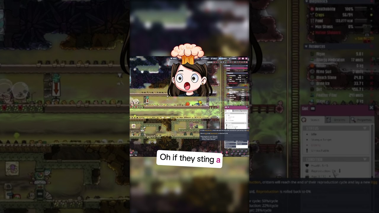 Gnit Reproduction Increases When They Sting a Target | Oxygen Not Included Prehistoric Planet Pack