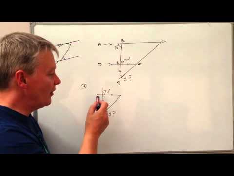 Working with angles GCSE question parallel line triangle