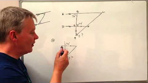 Working with angles GCSE question parallel line triangle