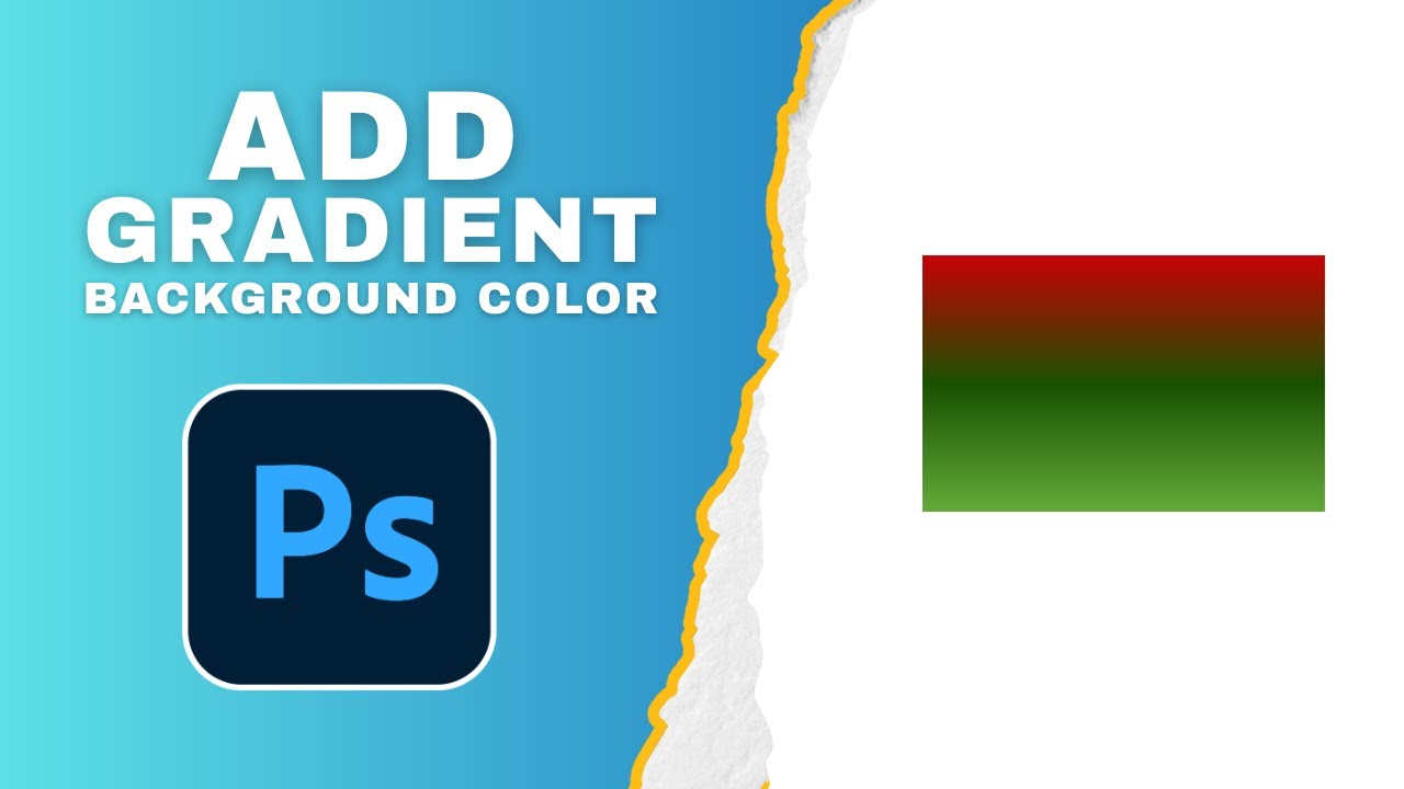 How to Add Gradient Background Color in Photoshop - YouTube