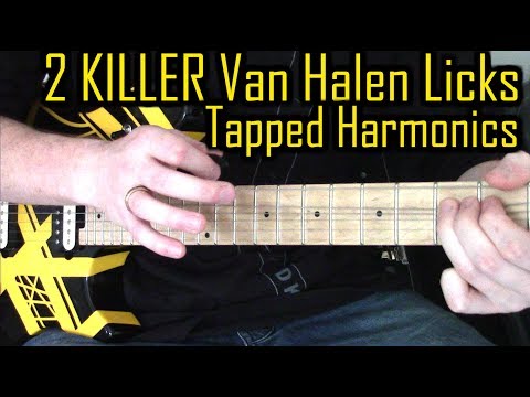 Van Halen Tapped Harmonic Technique | Guitar Licks From Eddie's Live Solo