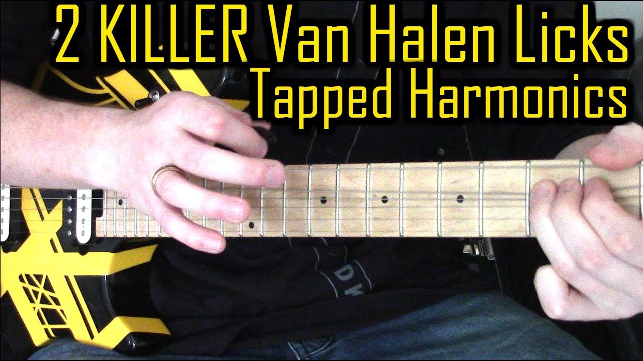 Van Halen Tapped Harmonic Technique | Guitar Licks From Eddie's Live Solo