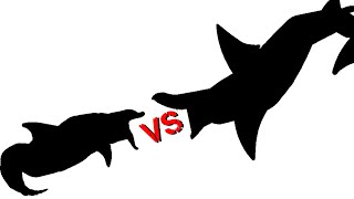 Battle: Dolphin vs Great hammerhead shark (Stick nodes pro)