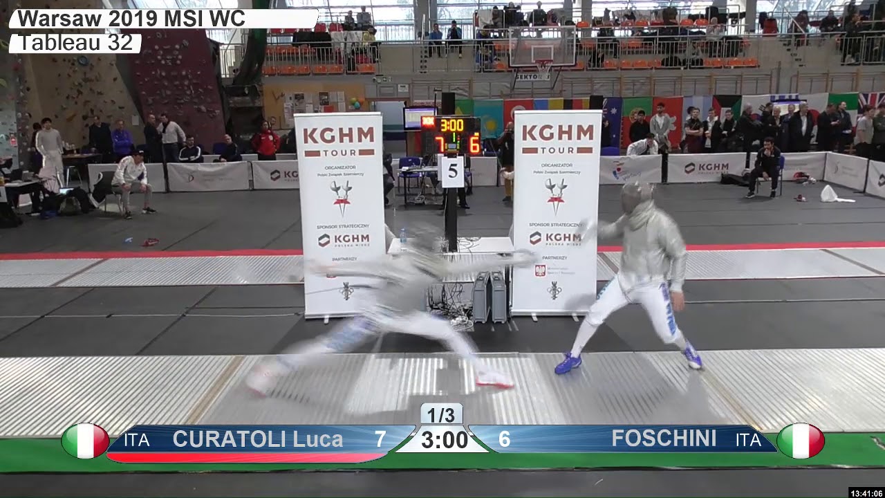 2019 163 T16 03 M S Individual Warsaw POL WC GREEN CURATOLI ITA vs FOSCHINI ITA