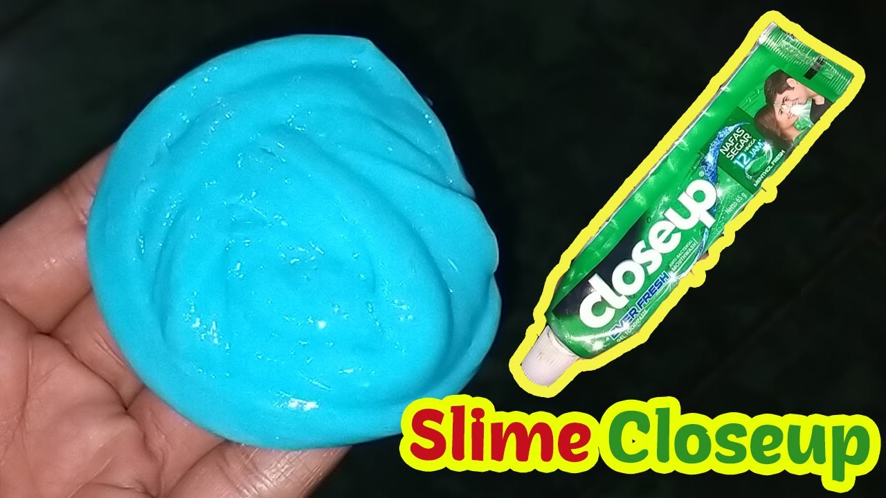 TOOTHPASTE SLIME!! cara membuat slime dari odol closeup How to make