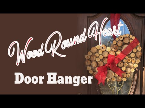 Wood Round Heart Door Hanger