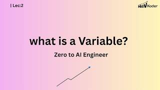 What is a Variable || Lec : 2 || How to Become An AI Engineer || Update