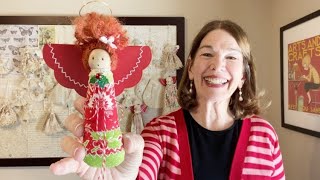 Patchwork Angel Ornament from Honey Bun Strips