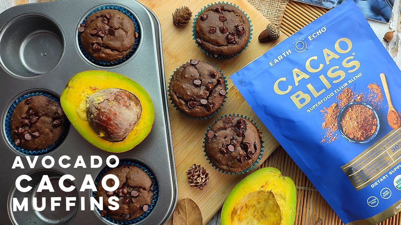 Easy Moist Avocado Cacao Muffins How to make Avocado Cacao Muffins