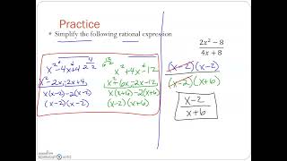 Lesson 7-1 pt 1 (Video 2) - Simplifying Rational Functions