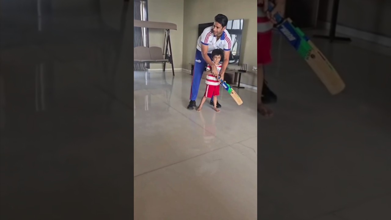 ❤️Shivam Dube And Son Plying Cricket 🥰 #shivamdubey #t20worldcup #cricketlover