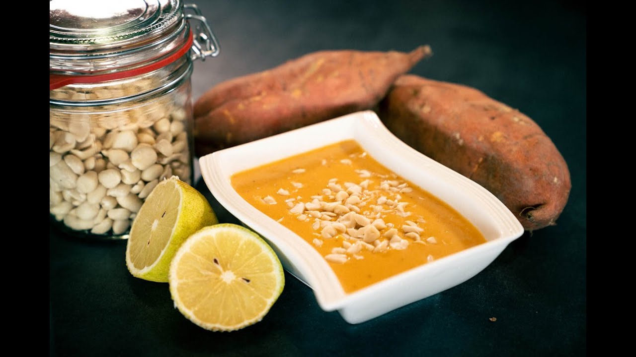Süßkartoffel Erdnuss Suppe - Kochtutorium 