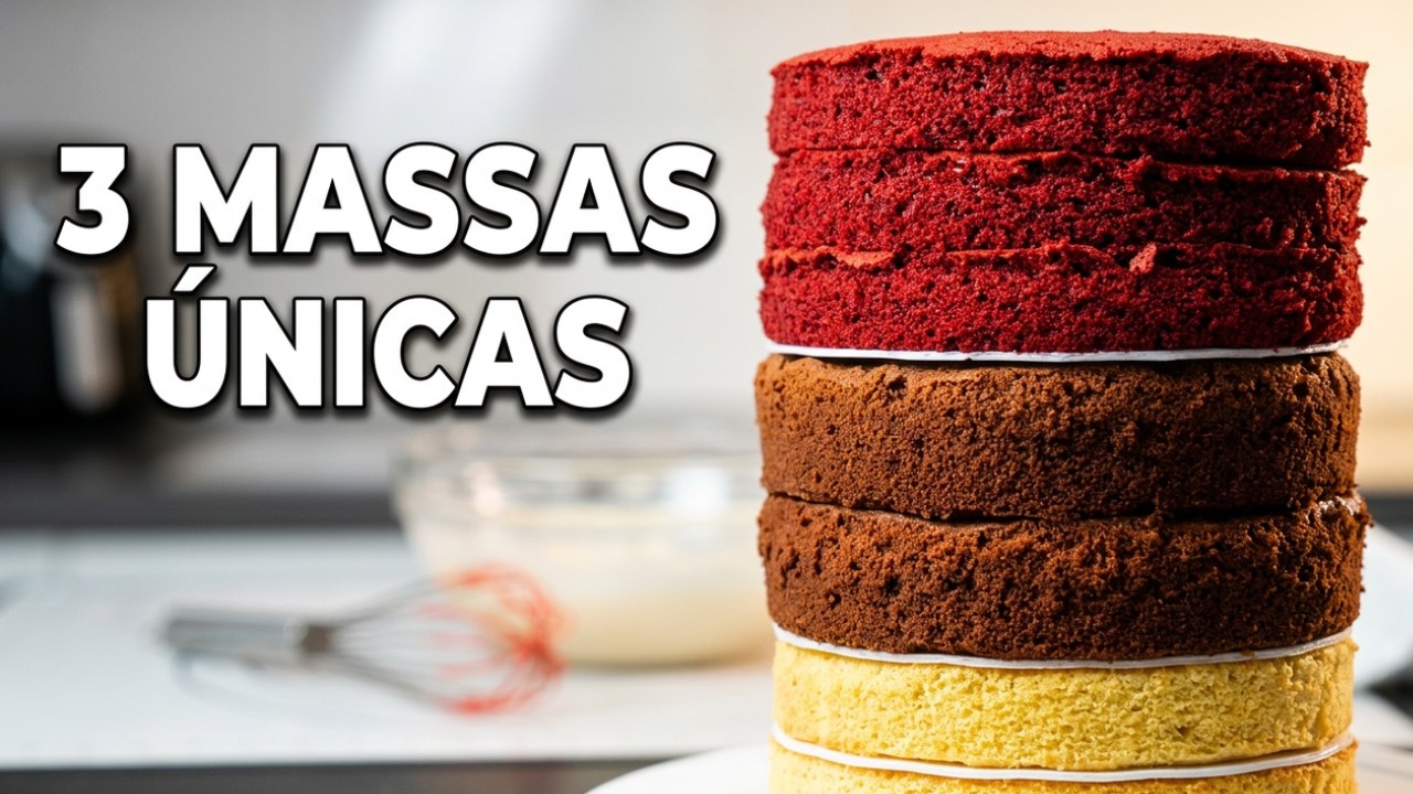 CHEGA DE ERRAR! 3 Únicas Massas de Bolo que Você Precisa Aprender!