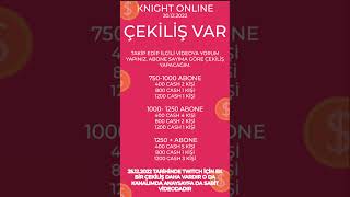 Knight Online Cash Çekiliş Var