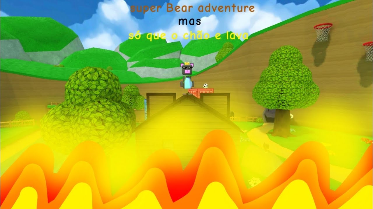 Super Bear adventure🐻 mas só que o chão e lava 🌋 #superbearadventure #jogos (refiz)