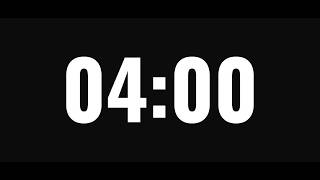 4 Minute Timer ⏳ | 240 Second Countdown Clock | 4 Minute Quick Break Timer | 4:00 Countdown Time