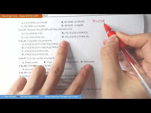 Video CHỮA BT TỰ LUYỆN CHUYÊN ĐỀ ESTE - LIPIT - KHÓA LIVE... - youtube