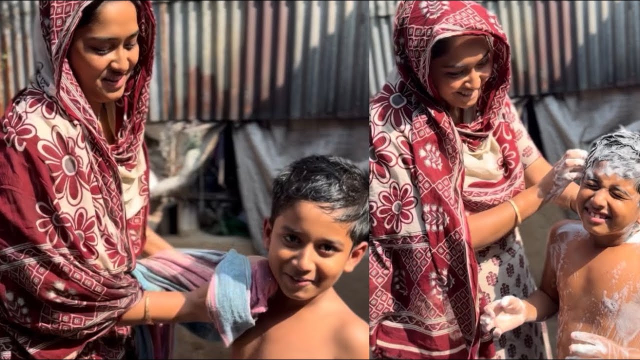 মিহালের আম্মু মিহালকে গোসল করিয়ে দিল 🥰Mohammad Alam Hasan