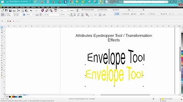 Corel Draw Tips & Tricks Attributes Eyedropper Tools Effects