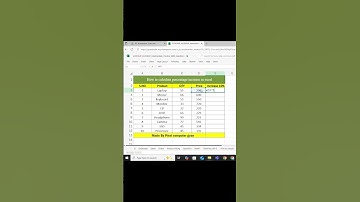 How to Calculate Percentage Increase in Excel #exceltips #exceltech #exceltricks #excel