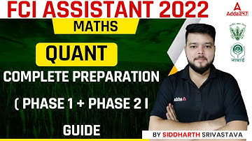 FCI ASSISTANT 2022 Quant Complete Preparation ( Phase 1 + Phase 2  Guide