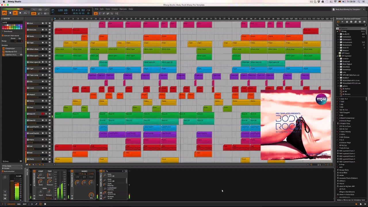Body Rock Bitwig Pro Template