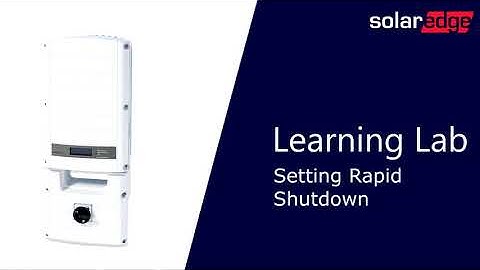 Setting Rapid Shutdown