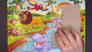 تركيب بازل حيوانات للأطفال 🐒🐯🐘🦒🐊🦜 Animals puzzle for kids