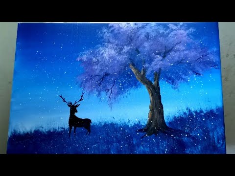 Video Vẽ tranh galaxy đơn giản đẹp mắt/ Màu acrylic- MTH ART - youtube