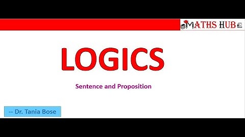 Sentence and Proposition-Part-1 (Logics)