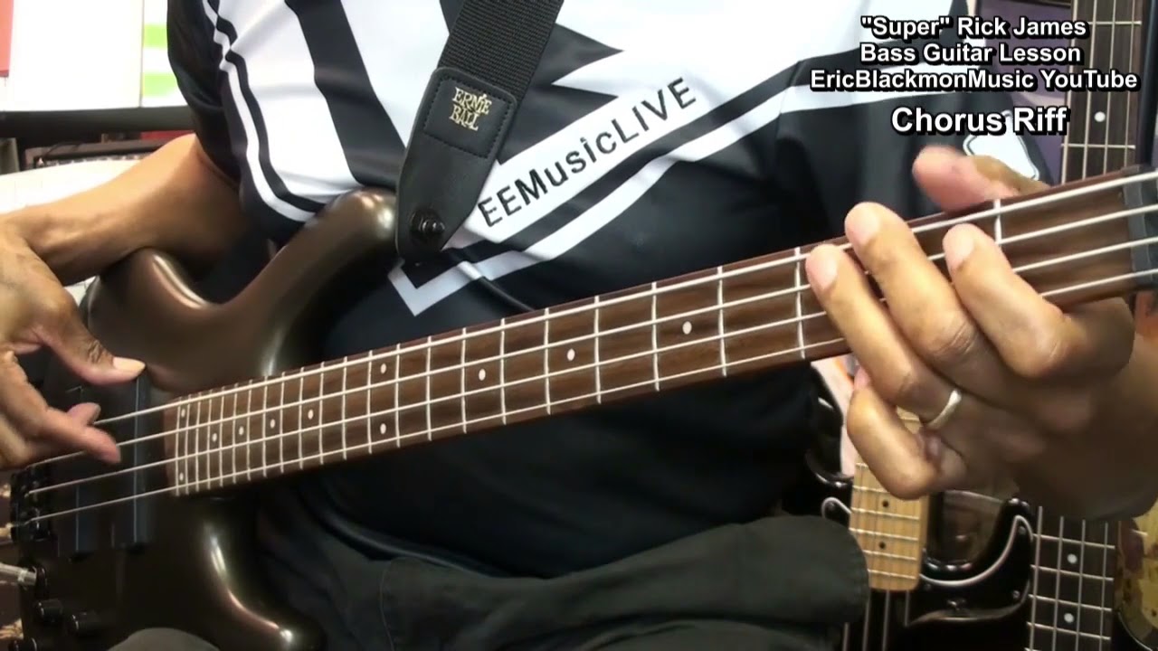 How To Play SUPER FREAK Rick James On Bass Guitar EricBlackmonMusic