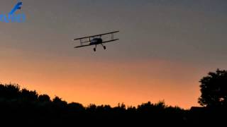Boeing Stearman Landing at Sunset - 4K Video