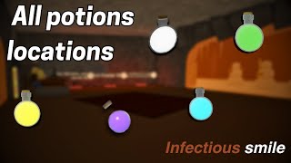 All potions in infectious smile shown and explained