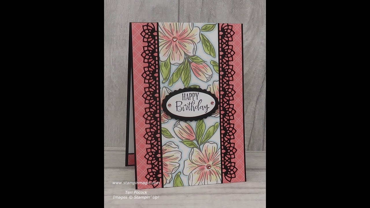 Garden Grandeur - Delicate Edges Panel Birthday Card