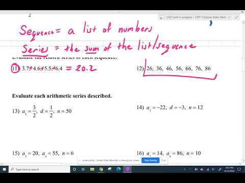 Kuta Software Arithmetic Sequences and Series 11 - 12 - YouTube