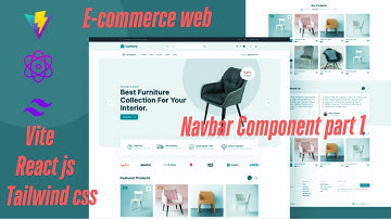 Build an E-commerce Website with React.js, Vite & Tailwind CSS | Navbar Component Part 1