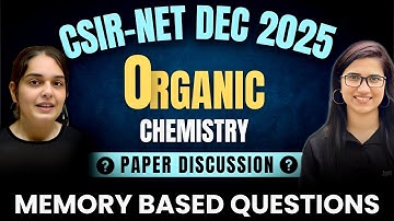 CSIR NET Dec 2025 Chemistry Solutions | Memory Based Questions | Answer Key |Exam Analysis Chemistry