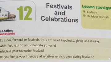 Class 2nd subject EVs chapter 12 festivals and celebrations
