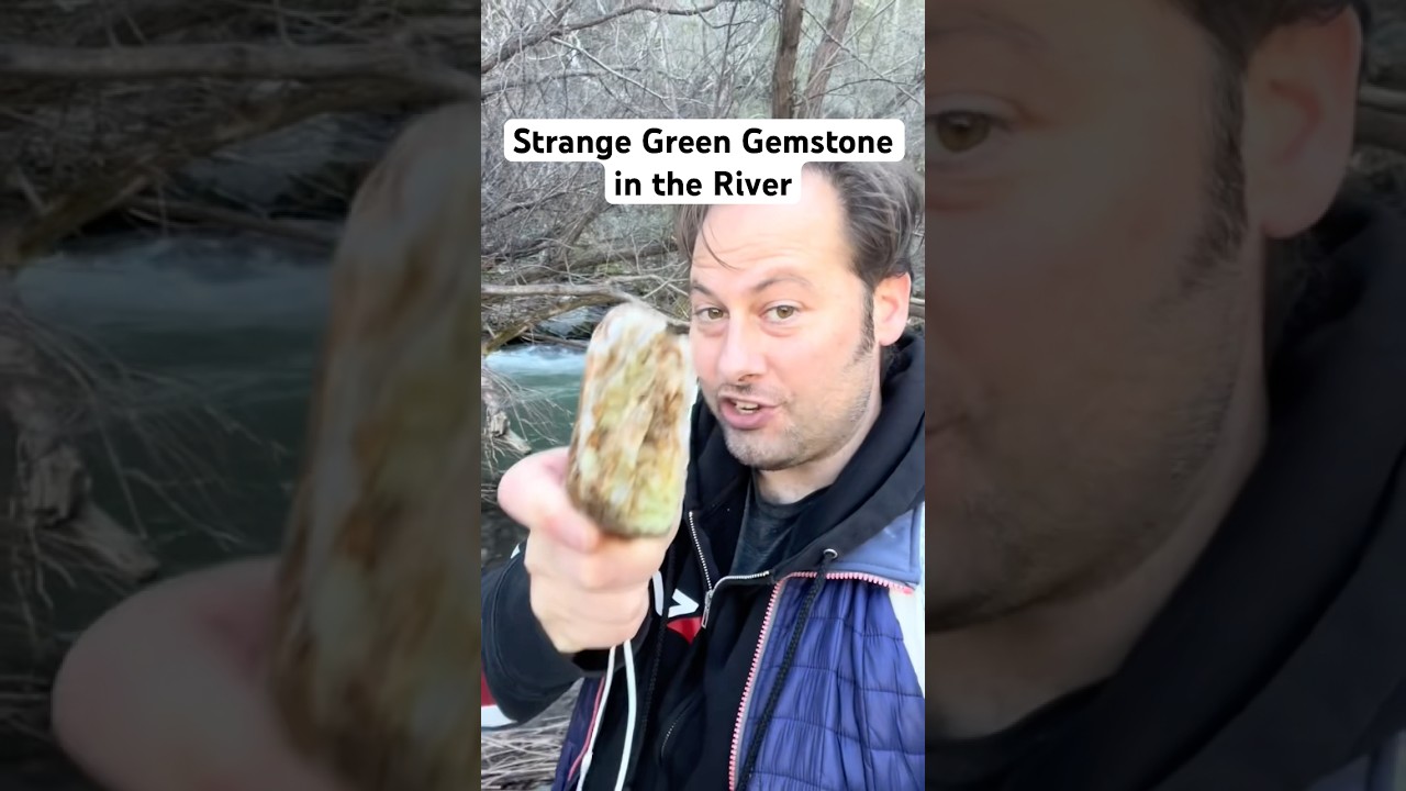 Strange Green Gem #rockhound #rockhounding #sonoma #agate #crystals #quartz #california #river #gem