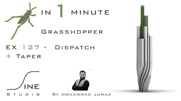 Grasshopper in 1 minute - EX 127 - Dispatch + Taper