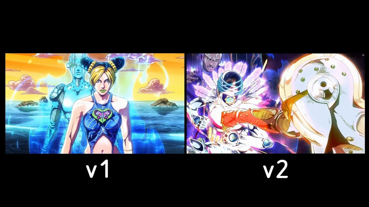 죠죠 6부 3쿨 op 일순버전 비교 |4K 60FPS