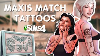 BEST MAXIS MATCH TATTOOS - The Sims 4 Custom Content