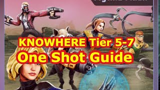 Knowhere Heist Event | Tier 5-7 One Shot Walkthrough | | Marvel Strike Force | FTP