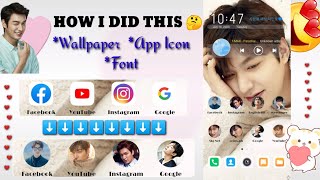 LeeMinho as Your App's Icon 🥰 How to make your phone look cool || how to change App Icon and Font screenshot 2