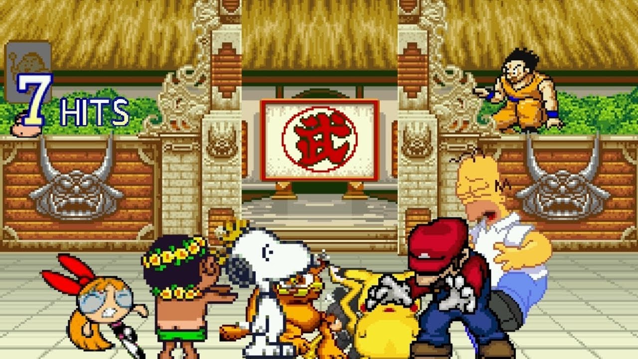 蠟筆小新VS瑪利歐 四對四無限格鬥 Team Crayon Shin Chan VS Team Mario 4on4 Patch MUGEN 1.0 Battle!!!