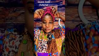 Quick and Simple Gele Headwrap Tutorial for Beginners #tutorial #headwrap #gele #youtubeshorts