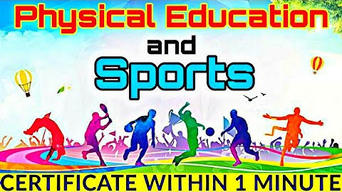 National Level E-Quiz on "Physical Education and Sports" Free Certificate within 1 minutes
