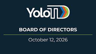 YoloTD Board of Directors Meeting October 12, 2026